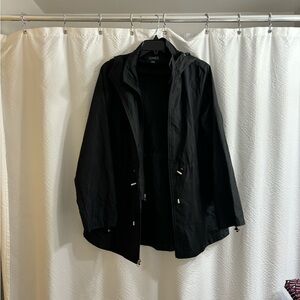 Jones NY Black Anorak Rain Coat